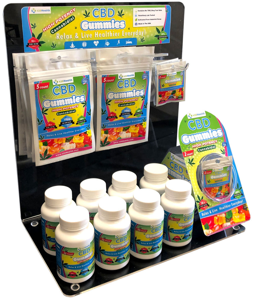 420 Health Gummies Acrylic Display