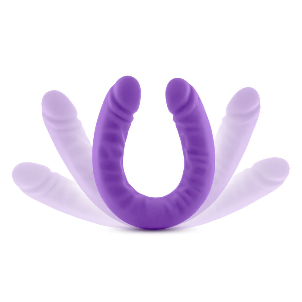 Ruse - 18 Inch Silicone Slim Double Dong - Purple