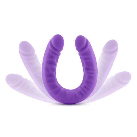 Ruse - 18 Inch Silicone Slim Double Dong - Purple