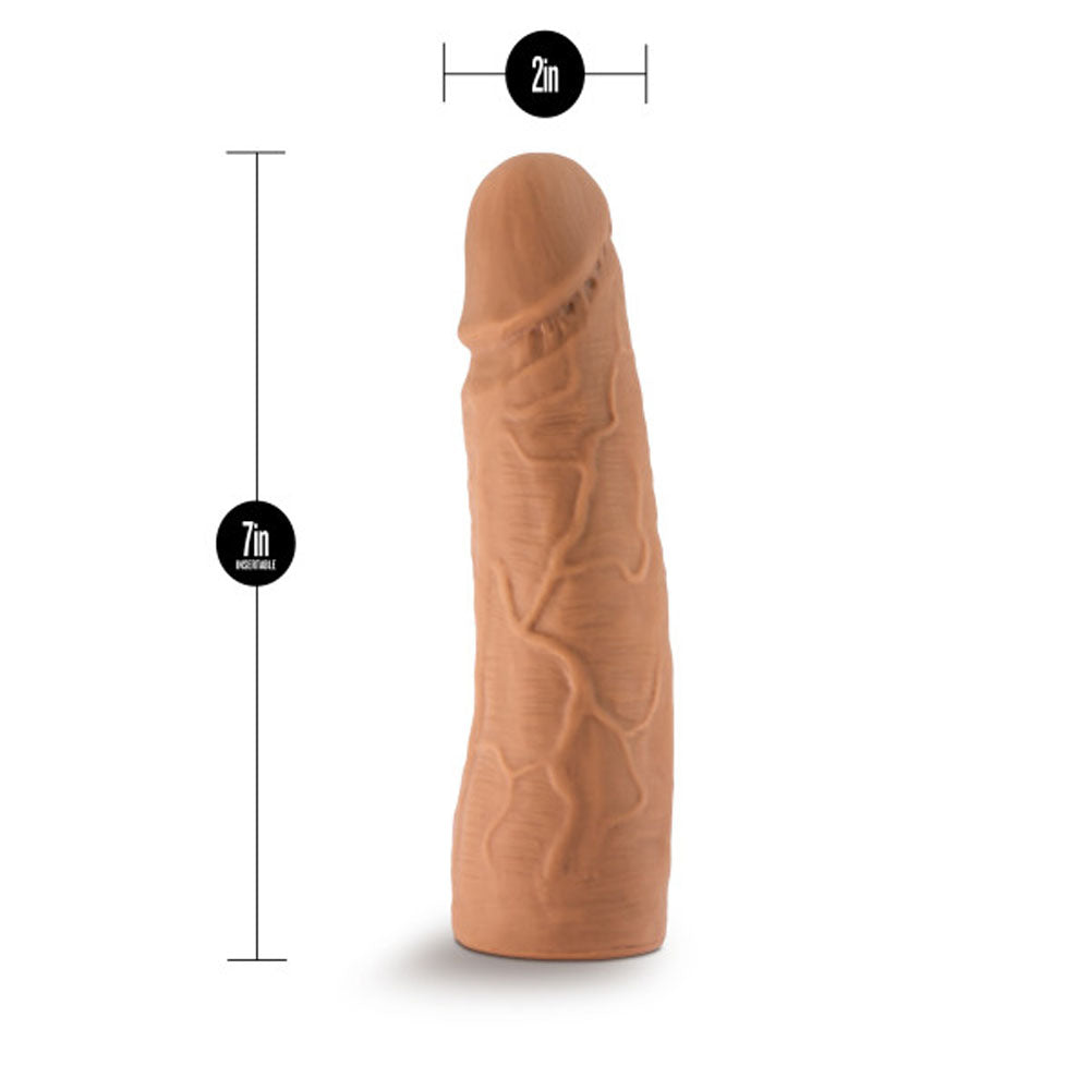 Lock on - 7 Inch Realistic Lock on Dildo - Mocha