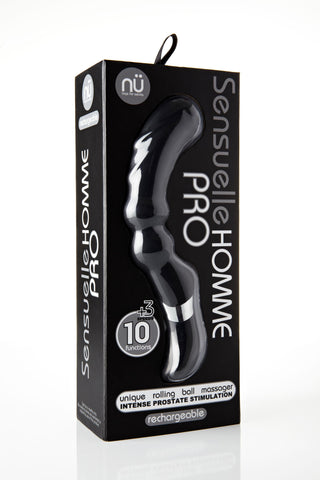 Sensuelle Homme Pro 10 Function 3 Speed Massager - Black