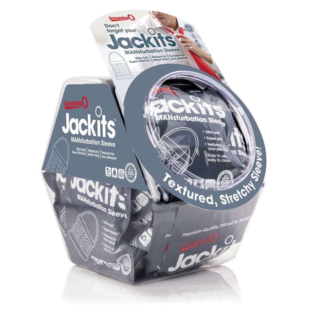 Jackits Mansturbation Sleeve - 24 Count Candy  Bowl - Clear