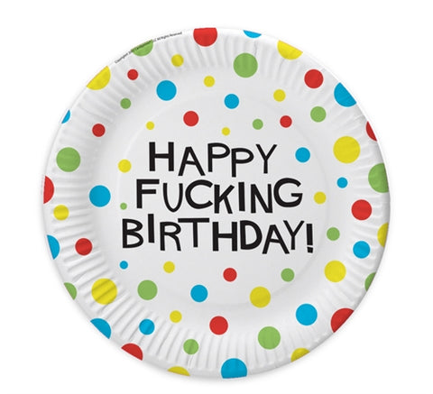 X-Rated Birthday Party Plates 8 Count