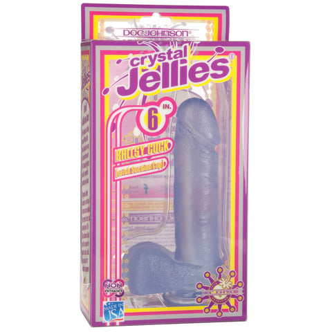 Crystal Jellies 6 Inch Ballsy With Suction Cup - Clear