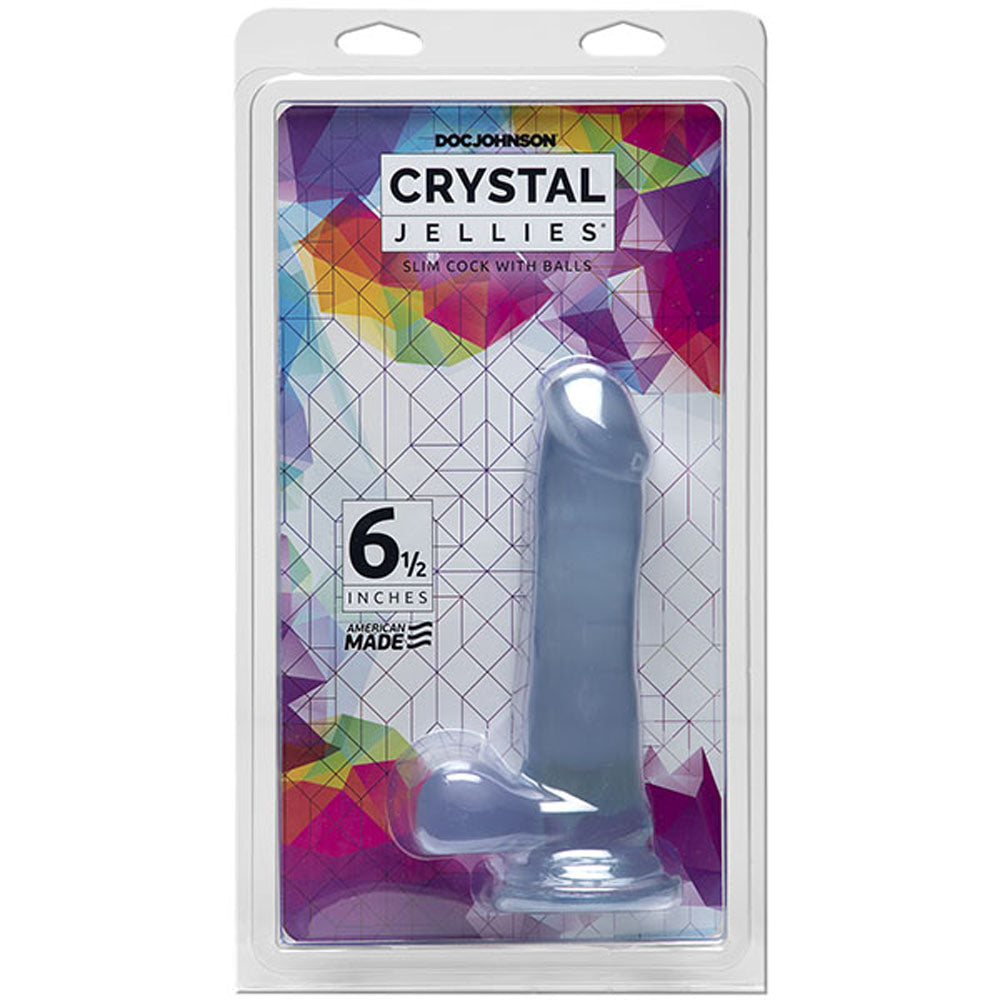 Crystal Jellies - 6.5 Inch Slim Cock With Balls