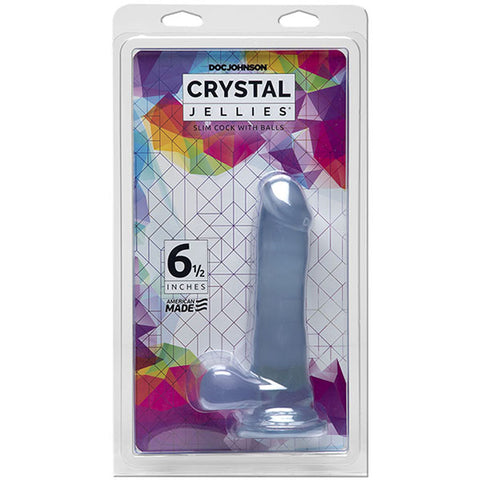Crystal Jellies - 6.5 Inch Slim Cock With Balls