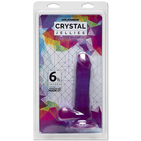Crystal Jellies - 6.5 Inch Slim Cock With Balls