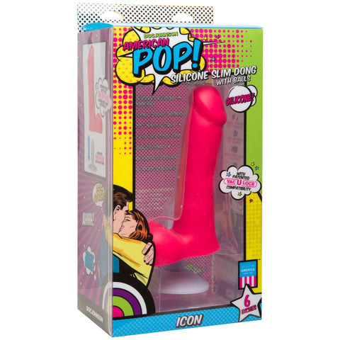 American Pop! - Icon - 6" Slim Dong With Balls -  Pink