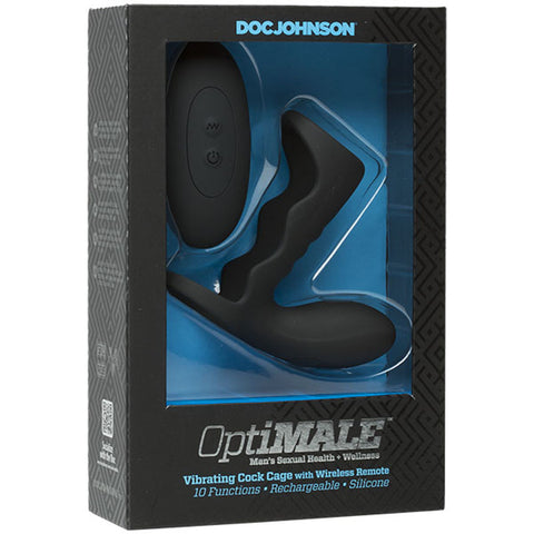 Optimale - Vibrating Cock Cage With Wireless Remote - Rechargeable - Silicone.