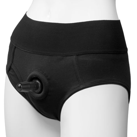 Vac- U- Lock Panty Harness With Plug - Briefs - L- Xl