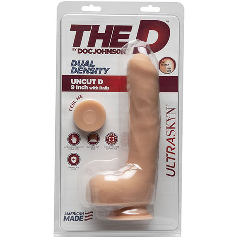The D - Uncut D - 9 Inch With Balls - Ultraskyn
