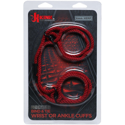 Kink - Hogtied - Bind & Tie - 6mm Hemp Wrist or Ankle Cuffs