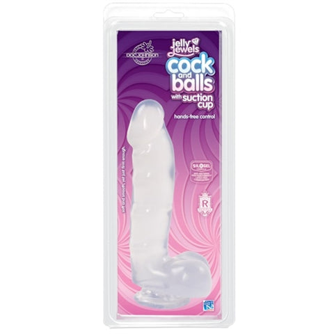 Jelly Jewels - Cock and Balls With Suction Cup