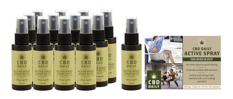 Cbd Daily Active Spray Display 12 Pc With Tester