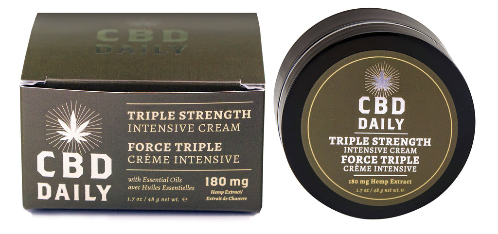 Cbd Daily Triple Strength Intensive Cream - 12 Count Display With Tester