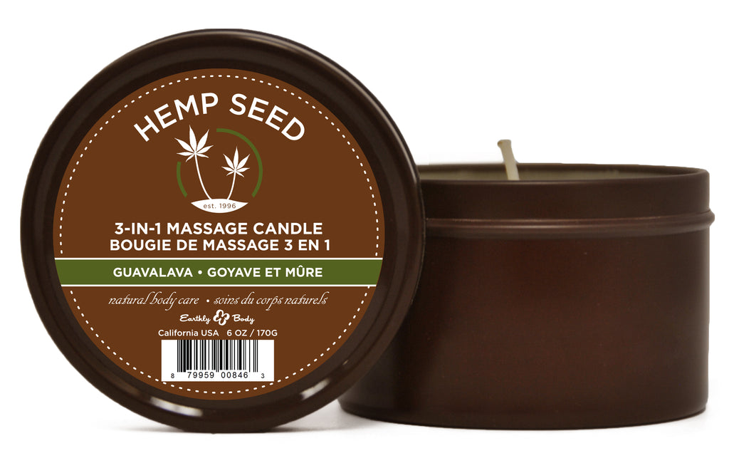 3 in 1 Guavalava Suntouched Candle With Hemp 6.8 Oz - Hemp Seed