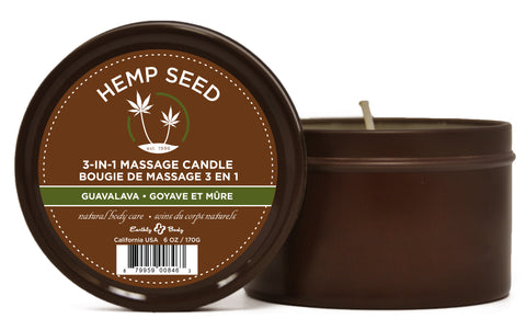 3 in 1 Guavalava Suntouched Candle With Hemp 6.8 Oz - Hemp Seed