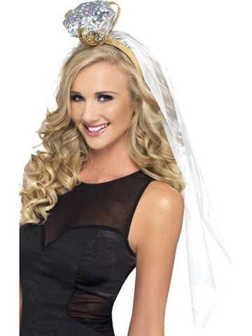 Hen Night Ring Headband White