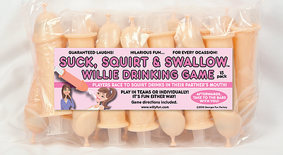 Suck, Squirt, & Swallow Willie Drinking Game - Pack