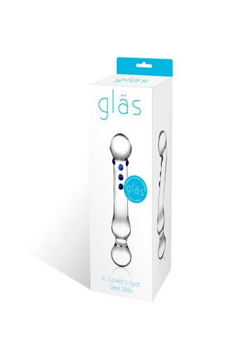 Curved G-Spot 6" Glass Dildo