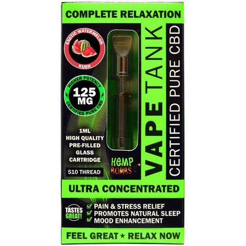Hemp Bombs 125mg Hemp Vape Tank Cartidge 1ml -