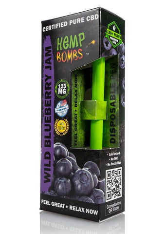 Hemp Bombs Disposable Wild Blueberry Jam 125mg