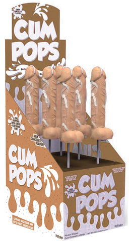 Cum Cock Pops - Chocolate - 6 Piece P.O.P. Display