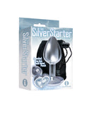 The 9's the Silver Starter Heart Bejeweled Stainless Steel Plug -