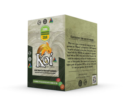 Koi Sour Tropical Fruit Gummies - 12 Piece Display - Count Bags