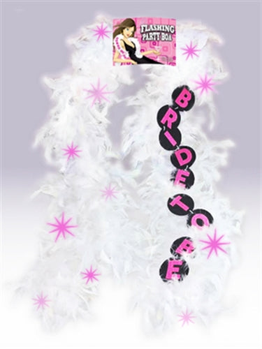 Bride-to-Be Flashing Boa - White