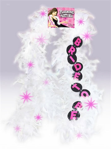 Bride-to-Be Flashing Boa - White