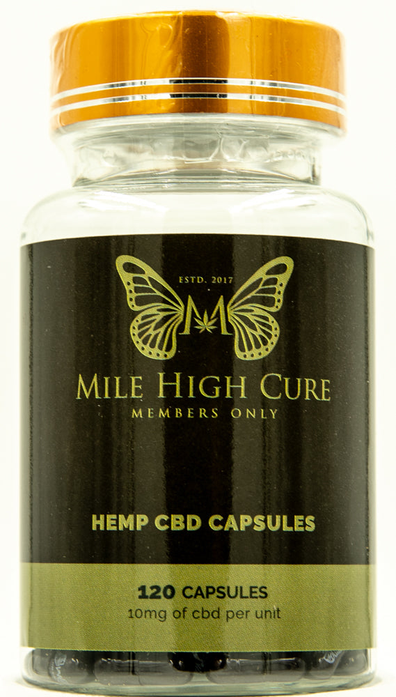Mile High Cure Full Spectrum Hemp Capsules 10mg 120ct Bottle