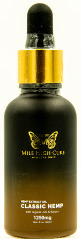 Mile High Cure Classic Hemp Derived Oil 30ml Dropper Bottle 1250mg - 10ct Display