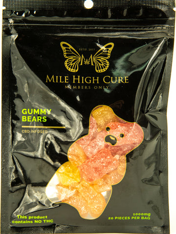 Mile High Cure Hemp Gummy Bears 1000mg - Single Pack