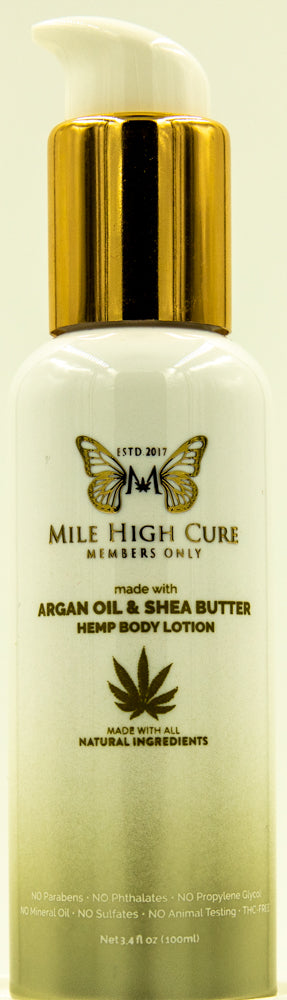 Mile High Cure Hemp Lotion With Argan Oil and Shea Butter Fl Oz.