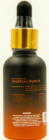 Mile High Cure Hemp Derived Oil Tropical Punch 30ml Dropper Bottle 1250mg - 10ct Display