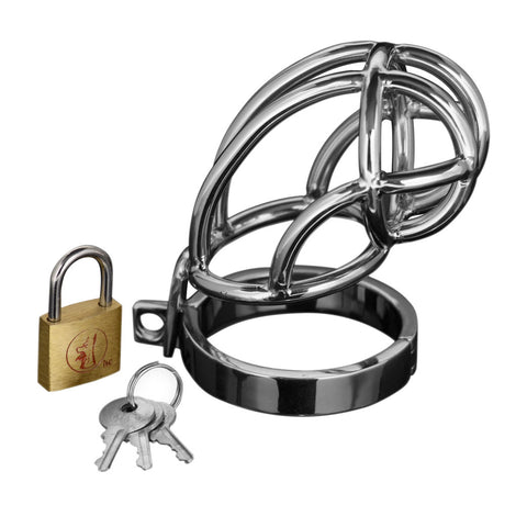 Captus Locking Stainless Steel Chastity Cage