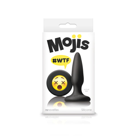 Moji's - Wtf - Mini Silicone Plug  W-emoji Face - Black