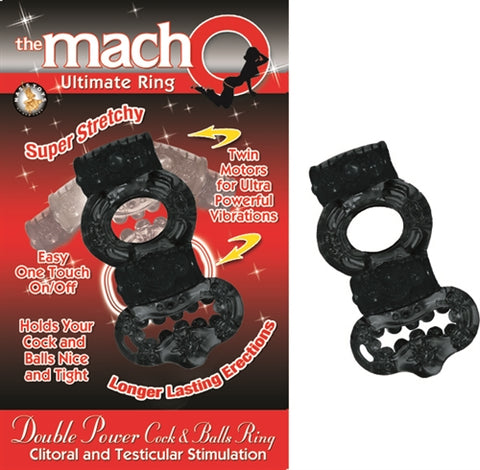 The Macho Collection Double Power Cock and Balls Rising.