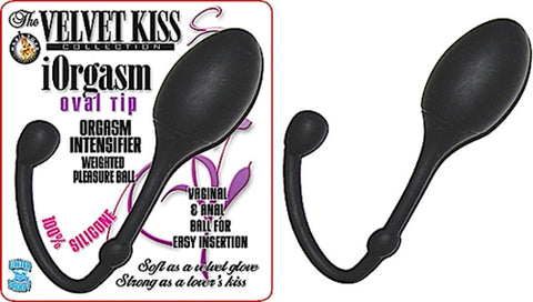 The Velvet Kiss Collection-Orgasm Oval Tip Black