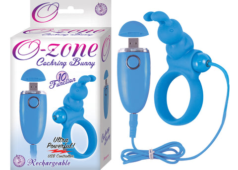 Ozone Cockring Bunny - Blue