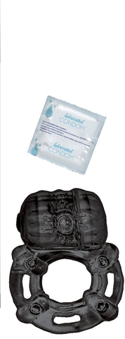 Vibrating Ring Black Pulsating Erection Keeper - Black