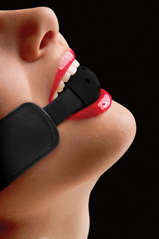 Brace Ball Gag W - Stretchable Strap - Black
