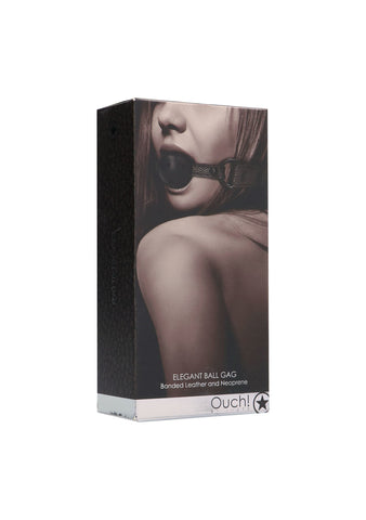 Ouch - Elegant Ball Gag - Titanium Grey