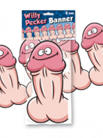 Pecker Banner Willy 3 Feet