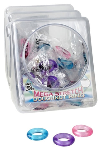 Mega Stretch Pleasure Rings Donut 72pc Bowl