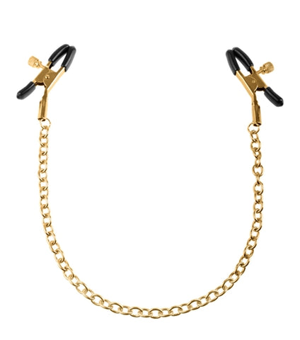 Fetish Fantasy Gold Chain Nipple Clamps - Gold