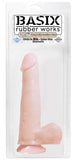 Basix Rubber Works 7.5 Inch Dong With Suction Cup