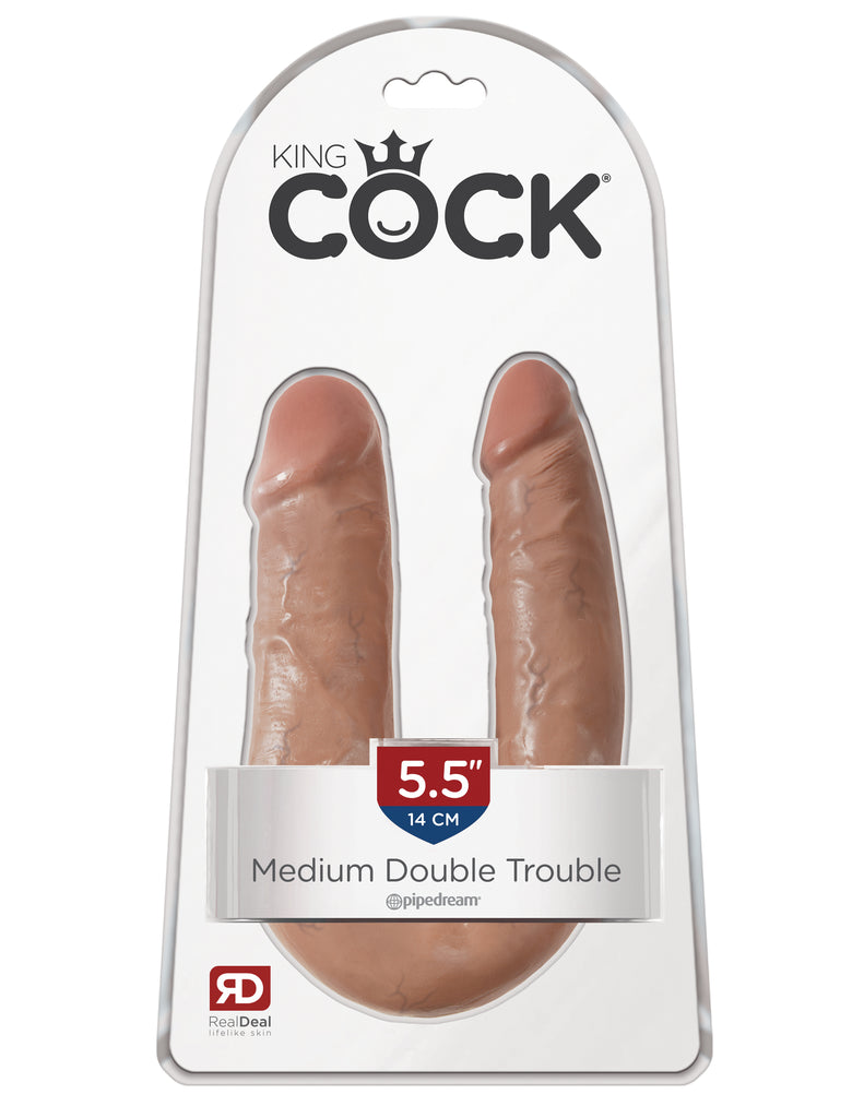 King Cock U-Shaped Medium Double Trouble - Tan