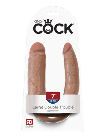 King Cock  U-Shaped Large Double Trouble - Tan